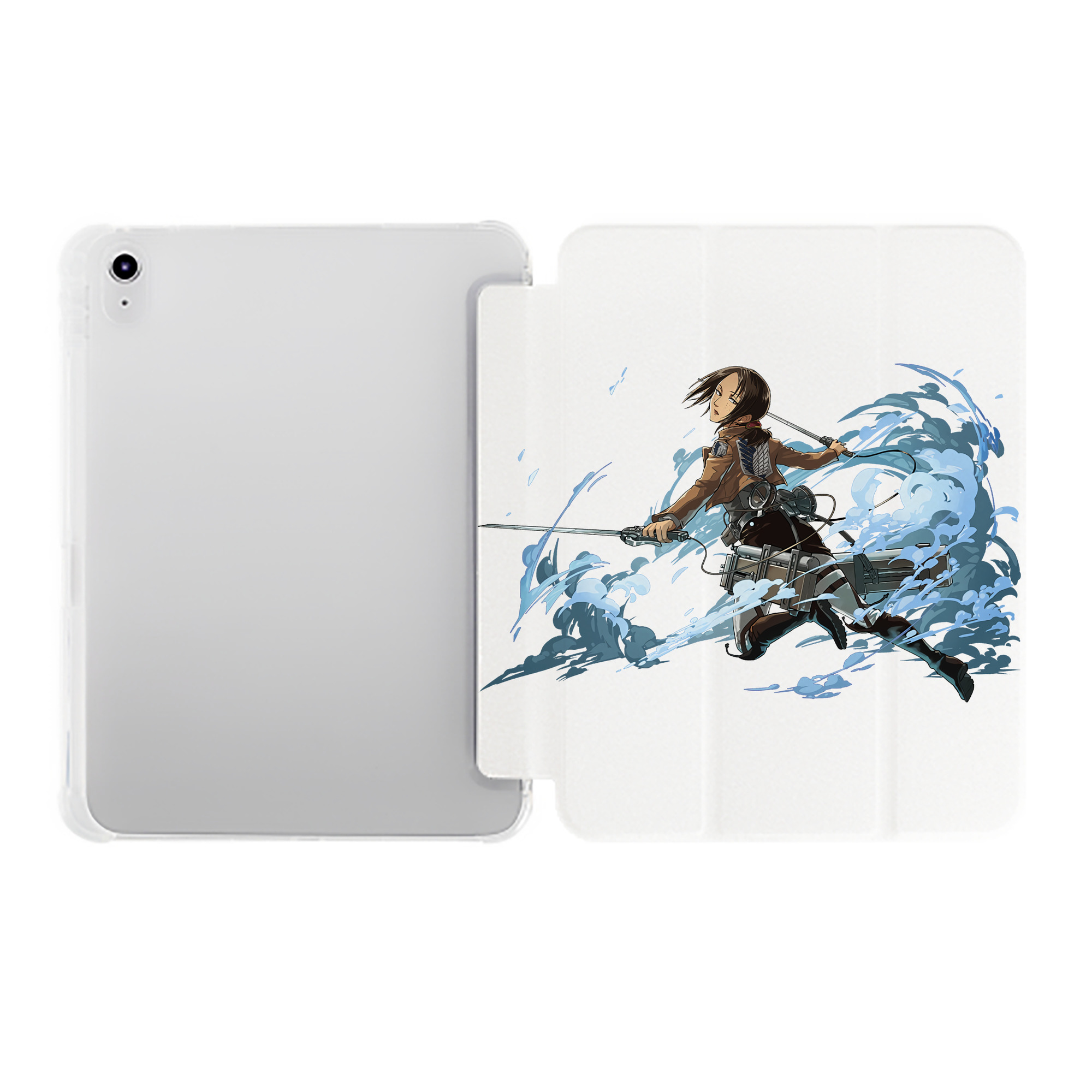 （画像用） 進撃の巨人 Attack on Titan IPad ケース ペン収納付き 三つ折りスタンド PUレザー×シリコン 対応機種9.5/10.5/10.9インチ